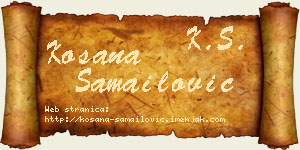 Kosana Samailović vizit kartica